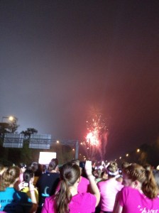 My pic of the fireworks at the start.  I never claimed to be a good photographer.