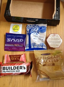 Contents of the food box from the 2012 Happy Haunts 5k and Tower of Terror 10 Miler