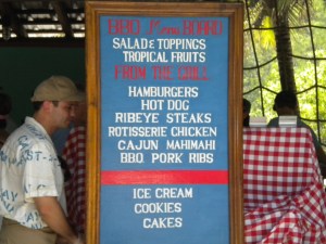 Serenity Bay Lunch Menu