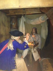 Displays depict the life of a pirate.