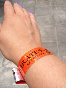 Wristband for Pirates of Nassau Museum