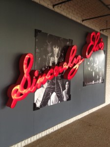 Elvis shops line the street in front of Graceland.