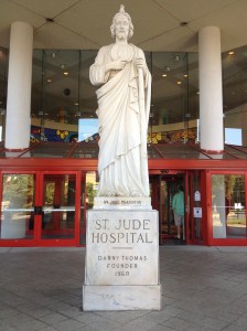 At the entrance to St. Jude Children's Research Hospital stands a statue of St. Jude, the patron saint of hopeless causes.