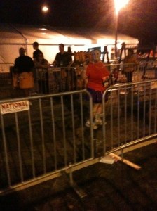 Photo my dad took of me at the finish.