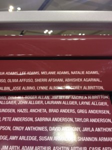 My name was on the official St. Jude Pace Car.
