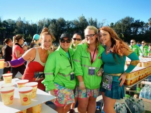 Day 2 Erica and Aimee stopped for a pic with us, looking great at the halfway point!