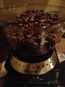 Coffee Beans ready to grind for my morning coffee