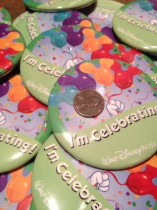 I used these celebration buttons as name tags. Beth even included a penny for good luck!