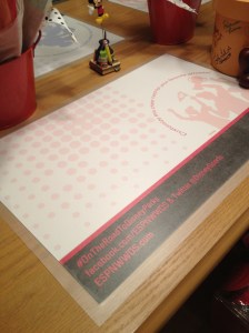 ChEar cards make great place mats.