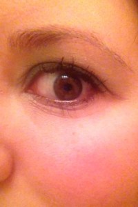 After I applied the Rimmel London Retro Glam mascara