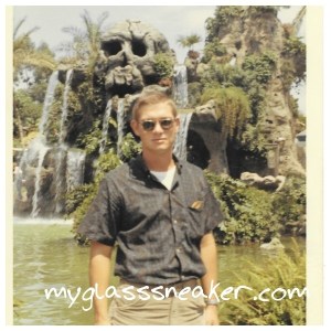 My dad in front of Pirates of the Caribbean in 1966