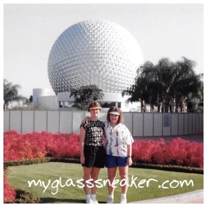 My sister and I at Epcot Center in 1987