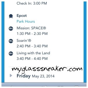 Fast Pass+ in My Disney Experience