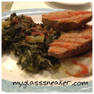 You probably don't want to eat this Mom's Meatloaf Dinner from Prime Time Cafe the day of or the night before a race.