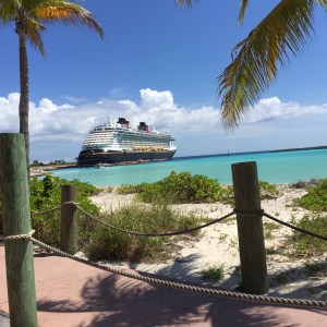 Disney Fantasy docked at Castaway Cay