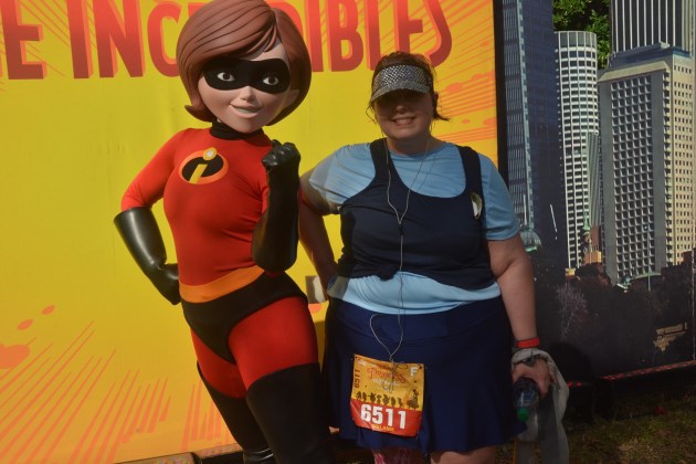 The Incredibles photo stop at Disney Princess Half Marathon Weekend 